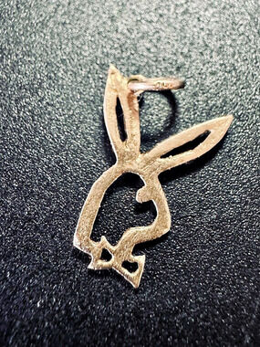 Playboy Bunny Micheal Anthony Pendant Necklace in 10k Gold 1980s